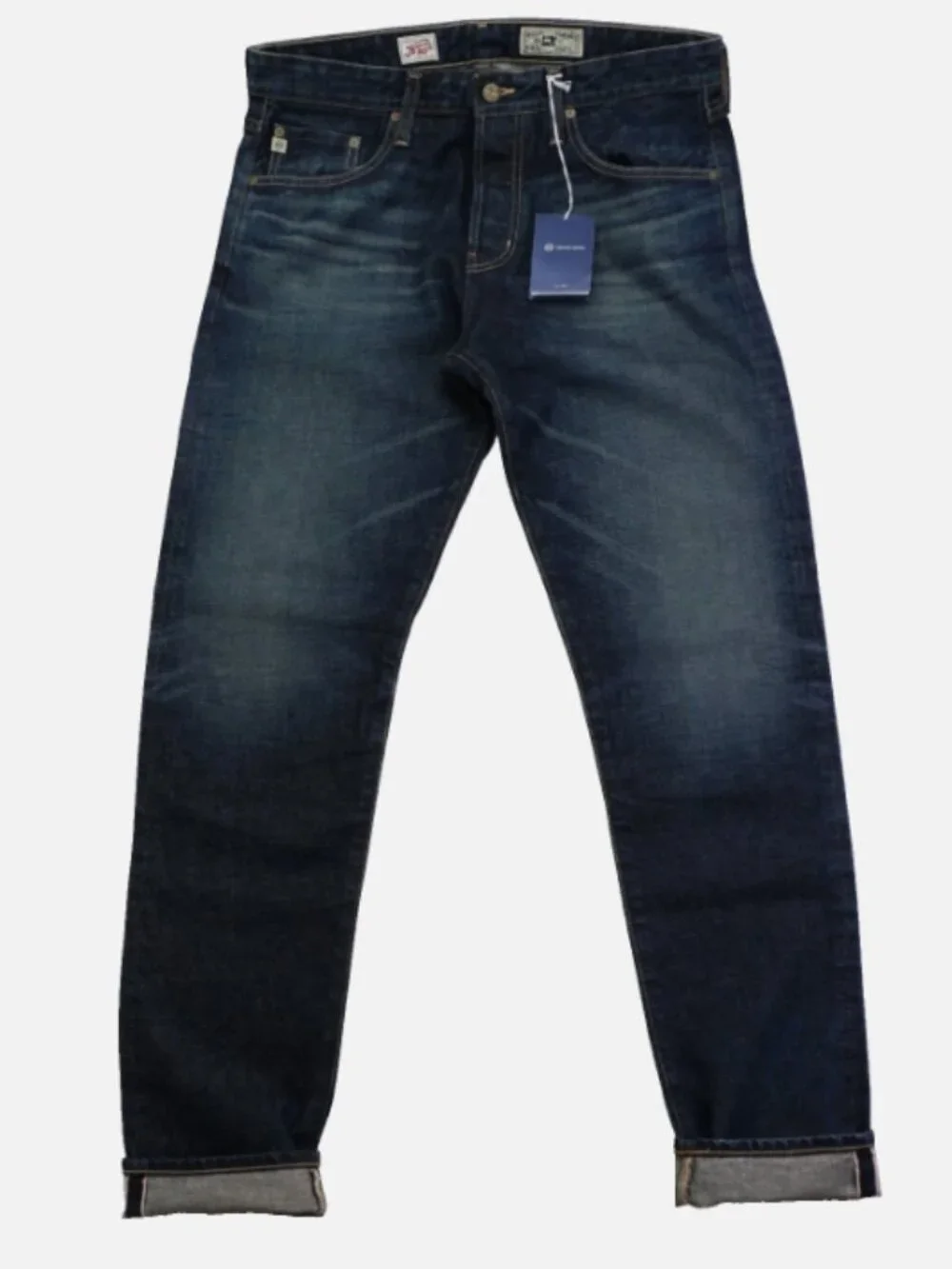 AG Pollock Slim Jeans W38 L32 Japan Heavy Selvedge Denim 15oz. Made in USA